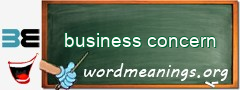 WordMeaning blackboard for business concern